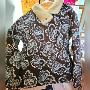 NWOT Burton Snow Jacket brown & baby blue